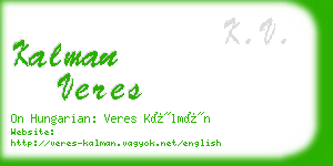 kalman veres business card